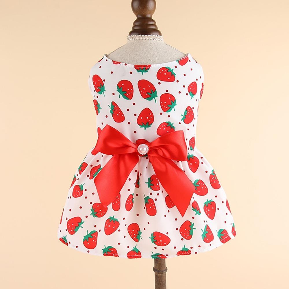 Thin Dog Dress Lightweight Princess Outfit Eye-catching Strawberry Costume  Party Dressing