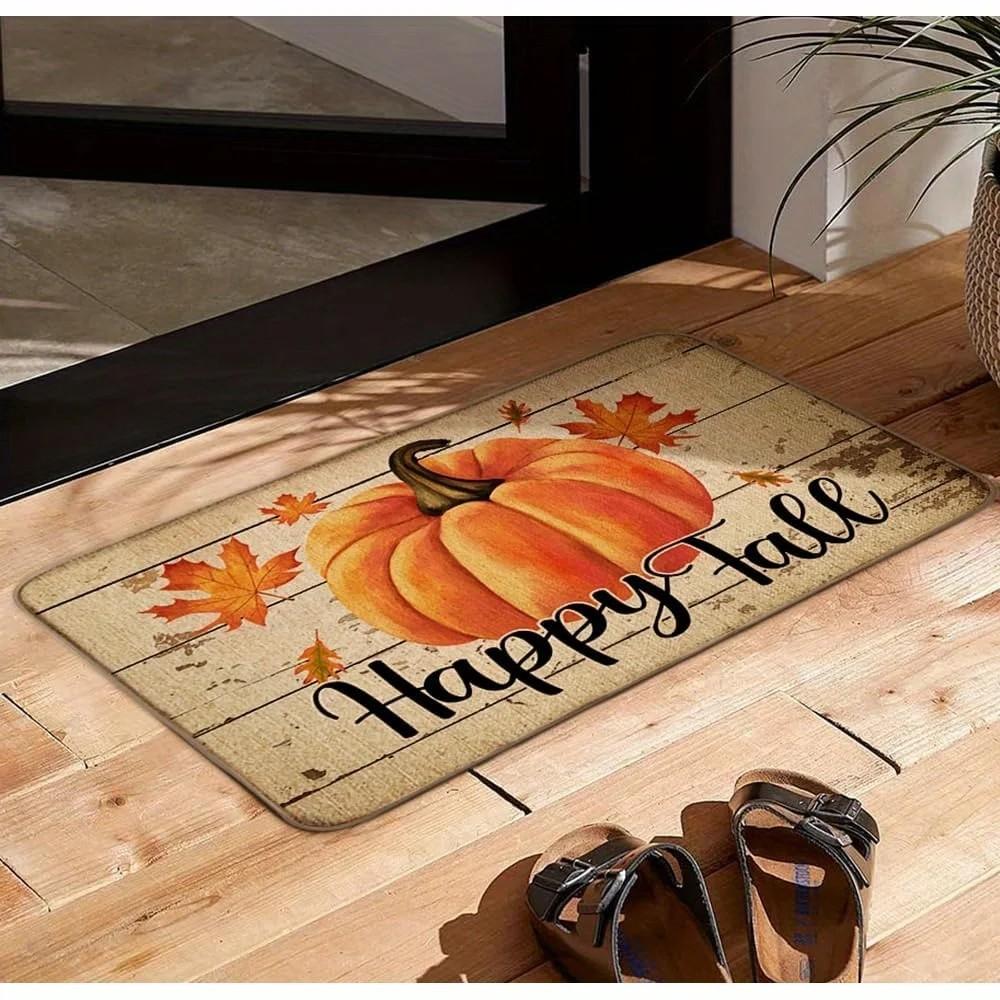 Larch Welcomes Anti-Slip Entrance Door Carpets, Bedroom Bathroom Floor Mats, Farm Autumn Home Decoration Carpets