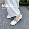Ballet Single Shoes Women's New Versatile Small Fragrant Style Mary Jane Small Leather Shoes Invisible Height Increase Cm