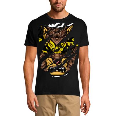 T-shirt strappata da uomo Angry Beast - Camicia grafica vintage urbana da uomo