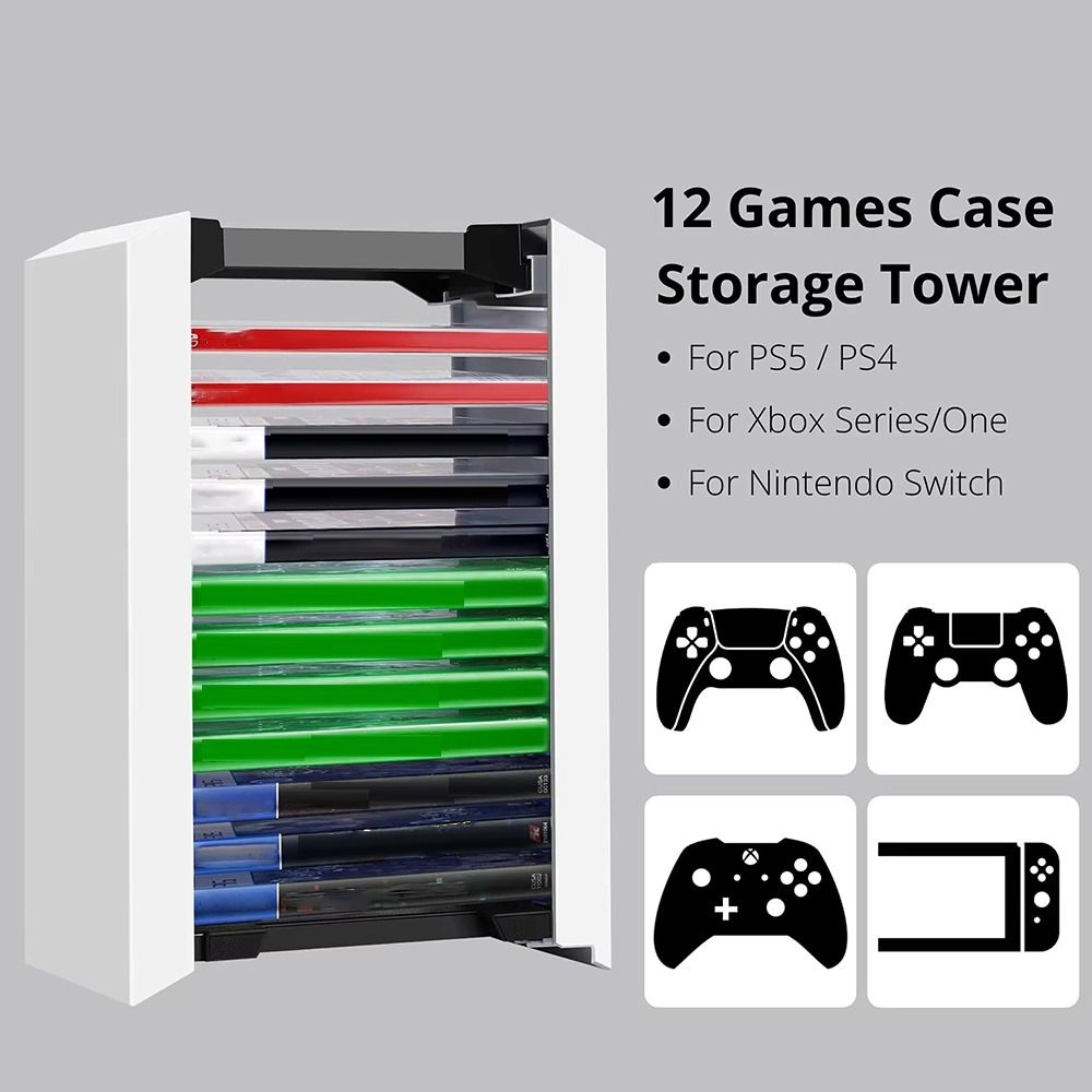 Host CD Box Halter Kunststoff Vertikaler Ständer Heißer Film Disk Organizer für PS4/PS5/Xbox One Spieleliebhaber