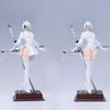 NieR Automata 2B Anime Girl GK Figure Double Head Sculpture High Slit Battle Suit Collectible Statue Desktop Decoration