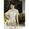 New Chinese Style Button-Knot Short Sleeve T-shirt