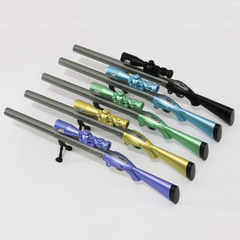 LED Light Creative Sniper Rifle Modeling Gel Pen Weapons Black Refill 0.38mm Kids Gift Toys Stationery School Supplies.