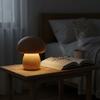 Touch Switch Wooden Mushroom Night Light LED Night Light Wooden Material Stepless Dimming Lamp Battery Operated 3 Color Light