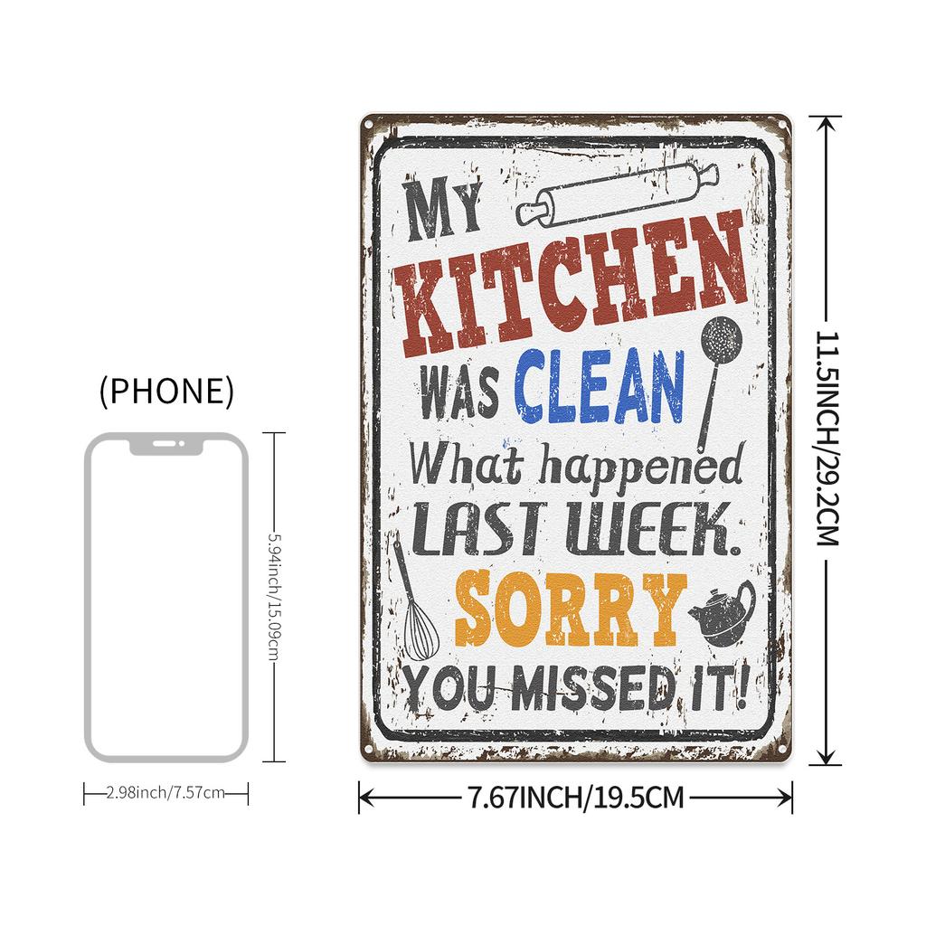 Funny Vintage Foam Wall Art, Antique Metal Tin Plate, Suitable for Home Kitchen Garden Bedroom Bar Bathroom Cafe Decoration