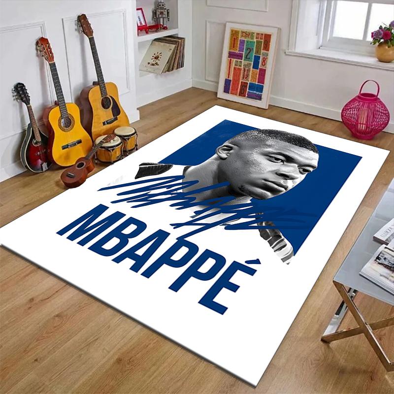 1pc Mbappe6 Design Printed Area Rug Carpet for Bedroom Living Room Home Decor Rugs Mat Non Slip Mat Rug for Bedside