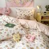 Cotton Four-piece Quilt Cover, Bed Sheet Three-piece Cartoon Girl Heart Bedding