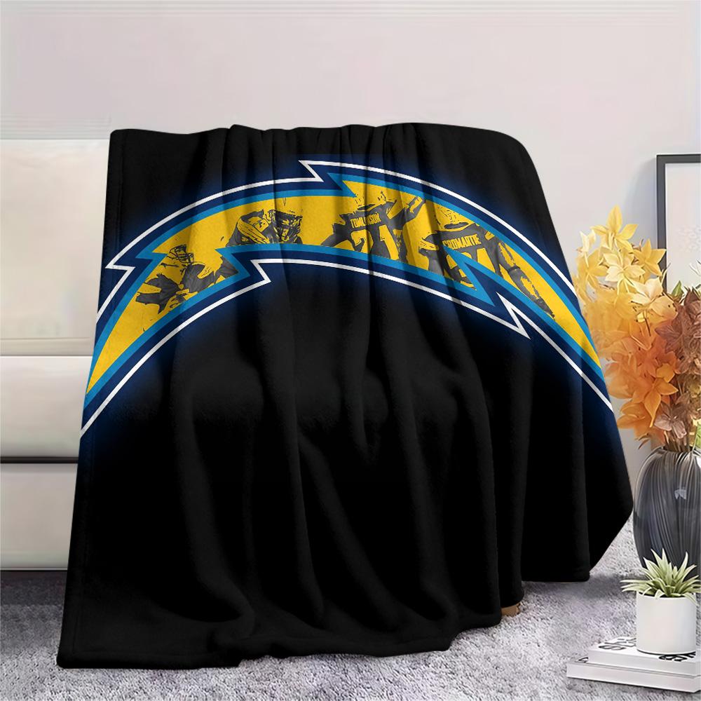 Los Angeles Chargers  Print Flannel Blanket, High quality Comfortable for All Seasons, Home Decor, Warmth and Comfort