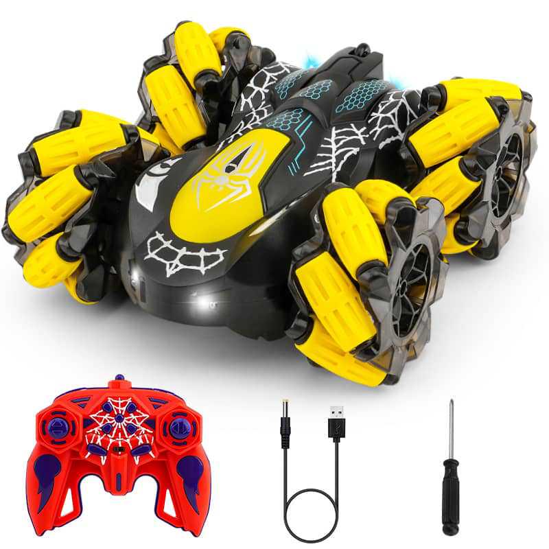360° Flip Remote Control Stunt Car with Lights, Music, Gesture Sensing & Four-Wheel Drive