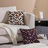 Trendy Fashion Art Leopard Print Texture Cushion Cover Throw Pillow Cover Hidden Button Durable Polyester Chair Cushion