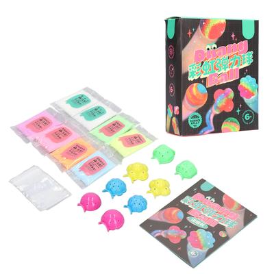 DIY Bouncy Balls Kit Kids Glowing Elastic Colorful Small Bouncy Sand Balls Making Kit Kids Science Kit Gift