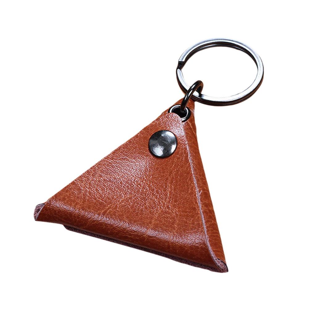 Plectrum Case Bag Stringed Accessories Key Fob Case Bag Ukulele Plectrums Bag Mini Leather Guitar Pick Holder Keychain Men