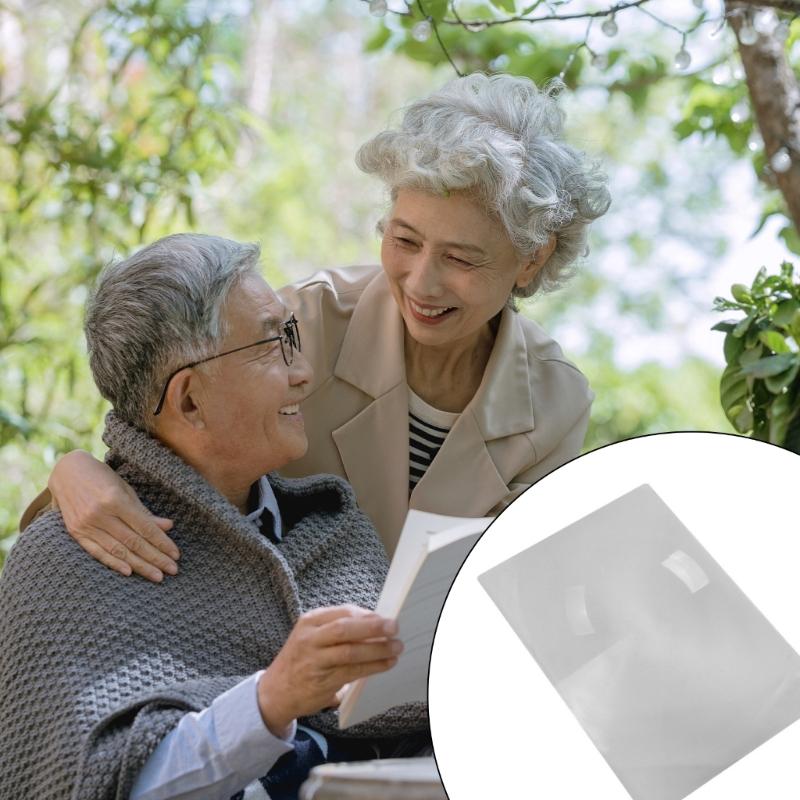 Full Page Fresnel Lens Magnifier Sheet Flexible Magnifying Sheet Reading Help Glass for Books Map  & DIY Solar set 