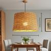 Pendant Lighting Farmhouse Natural Rattan Ceiling Hanging Light Single Dining Room Hanging Lamp Restaurant Pendant Lamp 727