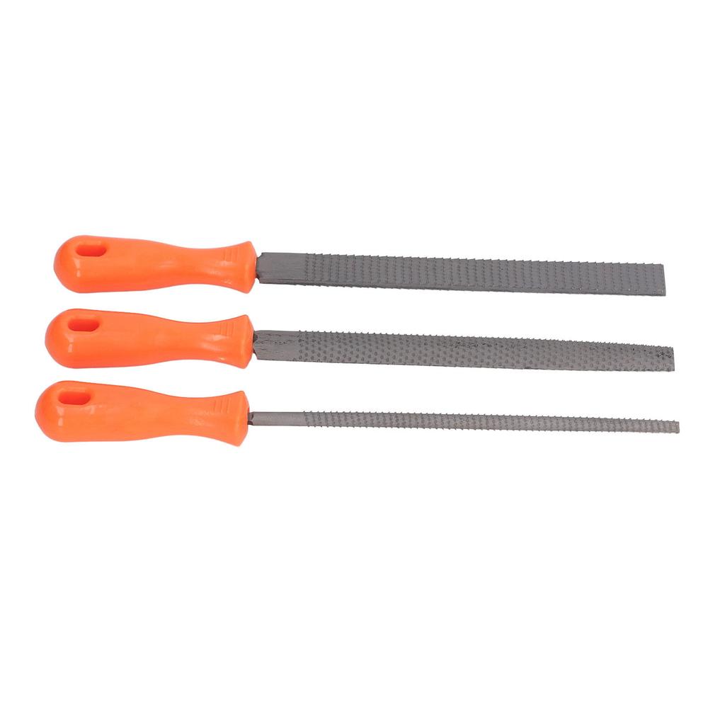 3PCS Wood Rasp Files Alloy Steel Hand File Set Round Flat Half Round Filing Tools for Woodworking