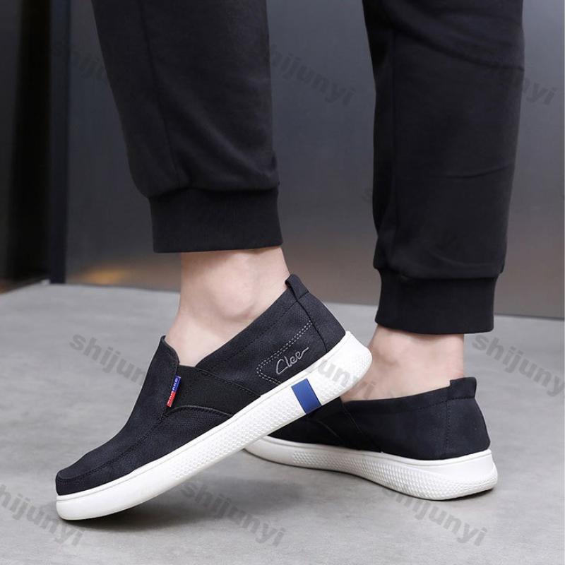 Fashion Men's Casual Shoes 2025 Spring Autumn New Comfortable Soft Sole Slip On Cloth Shoes Breathable Lightweight Fashion Vintage Flats