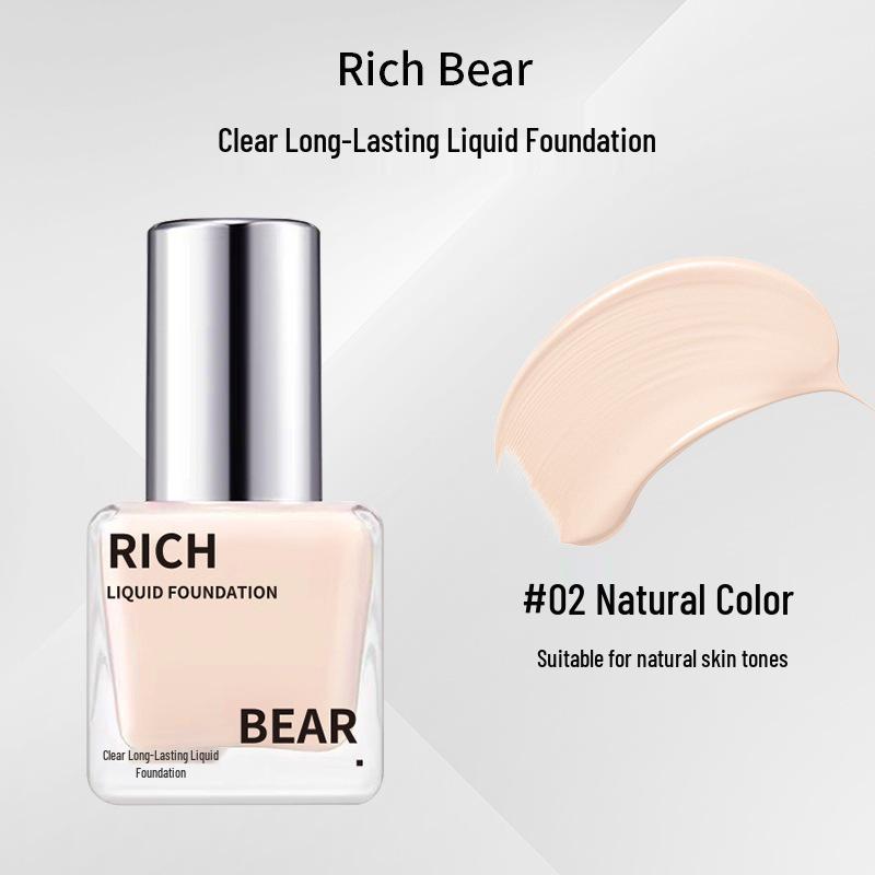 Rich Bear Long-lasting Oil Control BB Cream: Moisturizing, Non-transfer, No Caking Concealer.