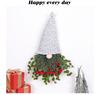 Christmas Wreath, Fabric, Red Fruit Hat, Upside Down Tree, Faceless Santa Claus, Door Hanging, Yard Decoration Props