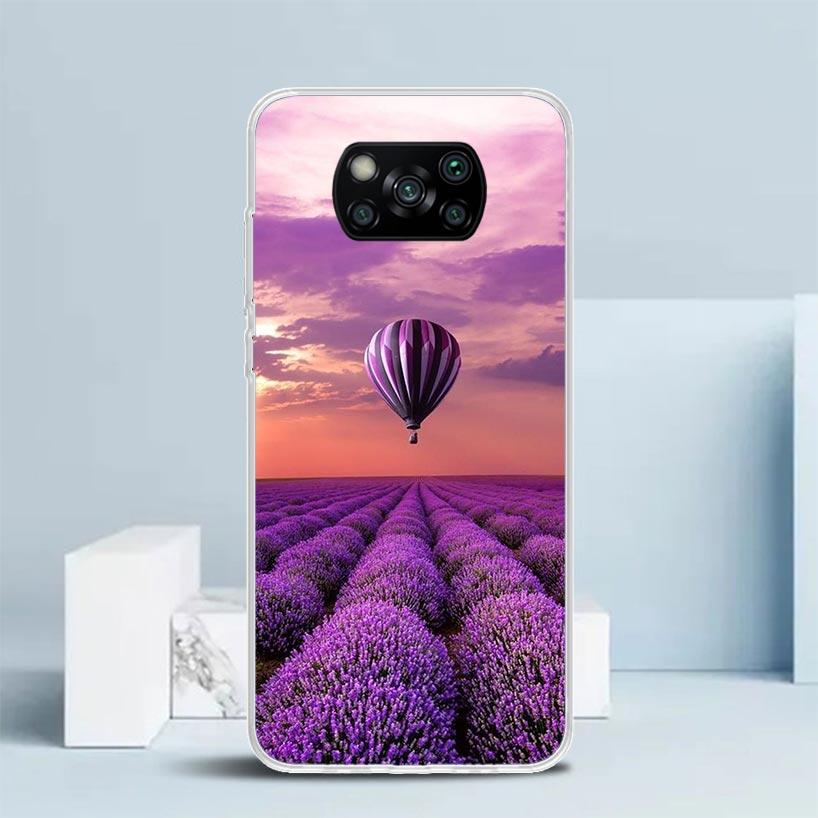 Purple Lavender Flowers Phone Case For Xiaomi Poco F7 Ultra X5 X6 X7 Pro M7 Redmi 15C 15 13C 13 12C 12 10C 10 10A 9 9C 9A 9T Cov