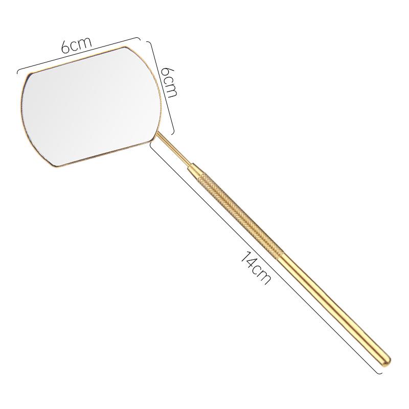 Quadratischer Edelstahl Anti-Beschlag Wimpern-Inspektionsspiegel für Verpflanzungswerkzeuge