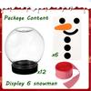 Plastic Candy Jars for Christmas Party Favors Snowman Christmas Candy Jars with Lids Clear Xmas Cookie Jar Container Chocolate