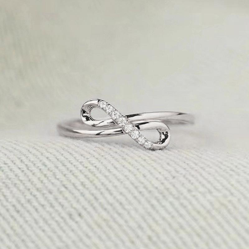 1 Stück Schmetterlingsschleifenring mit einfachem synthetischem Zirkon Einzelring, stilvolles und exquisites Accessoire