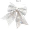 Sparkling Glitter Christmas Bow for Tree and Wreath Decorations for DIY Holiday Projects with Lightweight Polyester