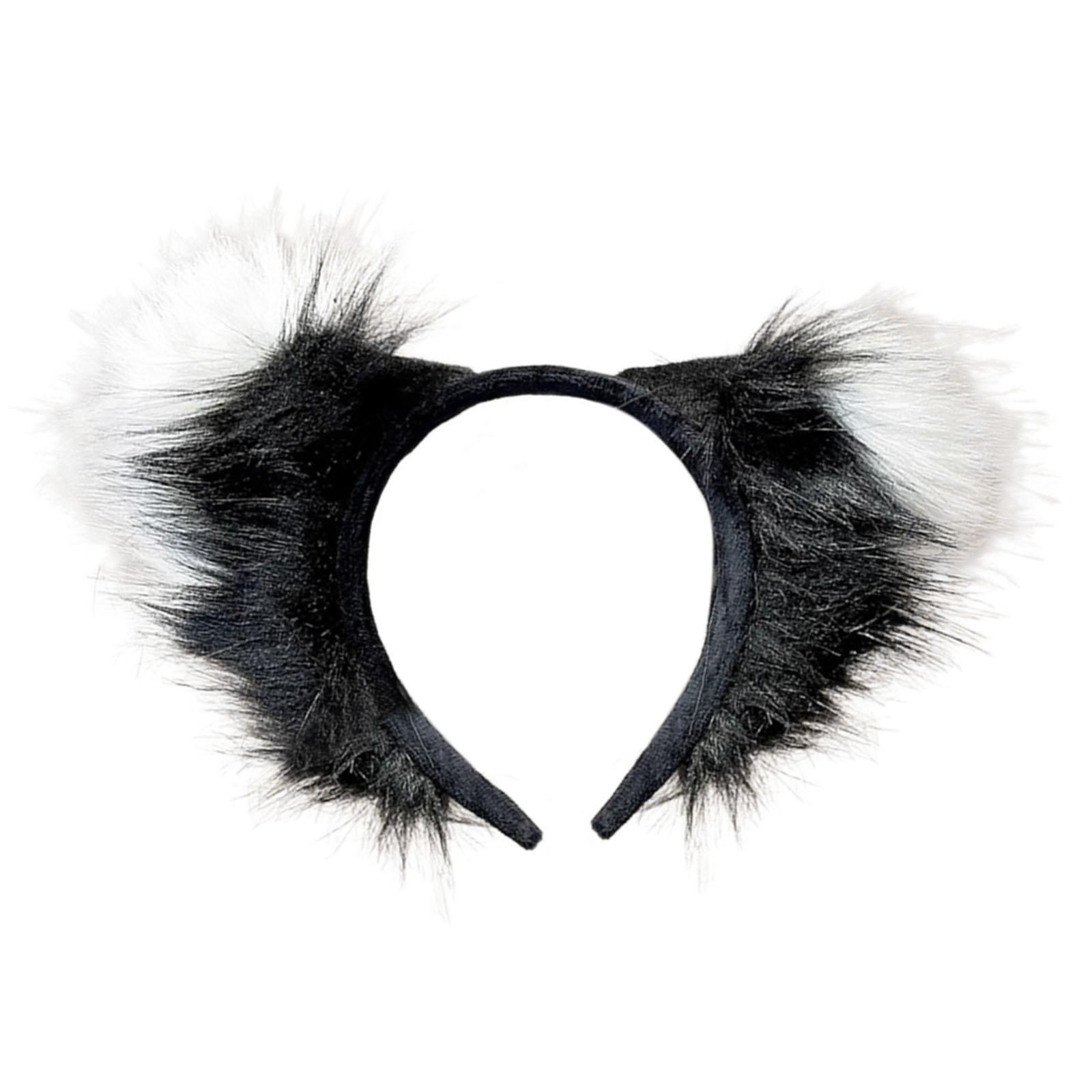 

Wolf Dog Wolf Cosplay Party Sexy Wolf Headband Animal Ear Animation Hair Hoop for Con Role Play чёрный