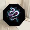 1pc Dragon Fantasy Automatic Folding Umbrella, Heavy Duty 8 Rib Iron Frame,  Suitable for Travel, Daily Use, Birthday, Decor Gift M0104032