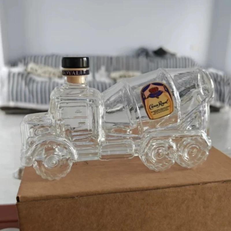 Kreative Whiskeyflasche Transparentes Glas Zementmischer Kreatives Design Wodka Spirituosen Spender Haus Restaurant Dekoration