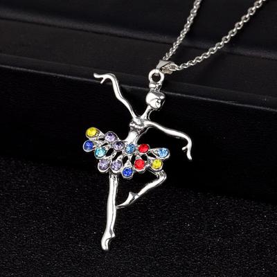 2701 Lanzhihai Ballet Diamond Alloy Necklace - Women's Fashion Jewelry