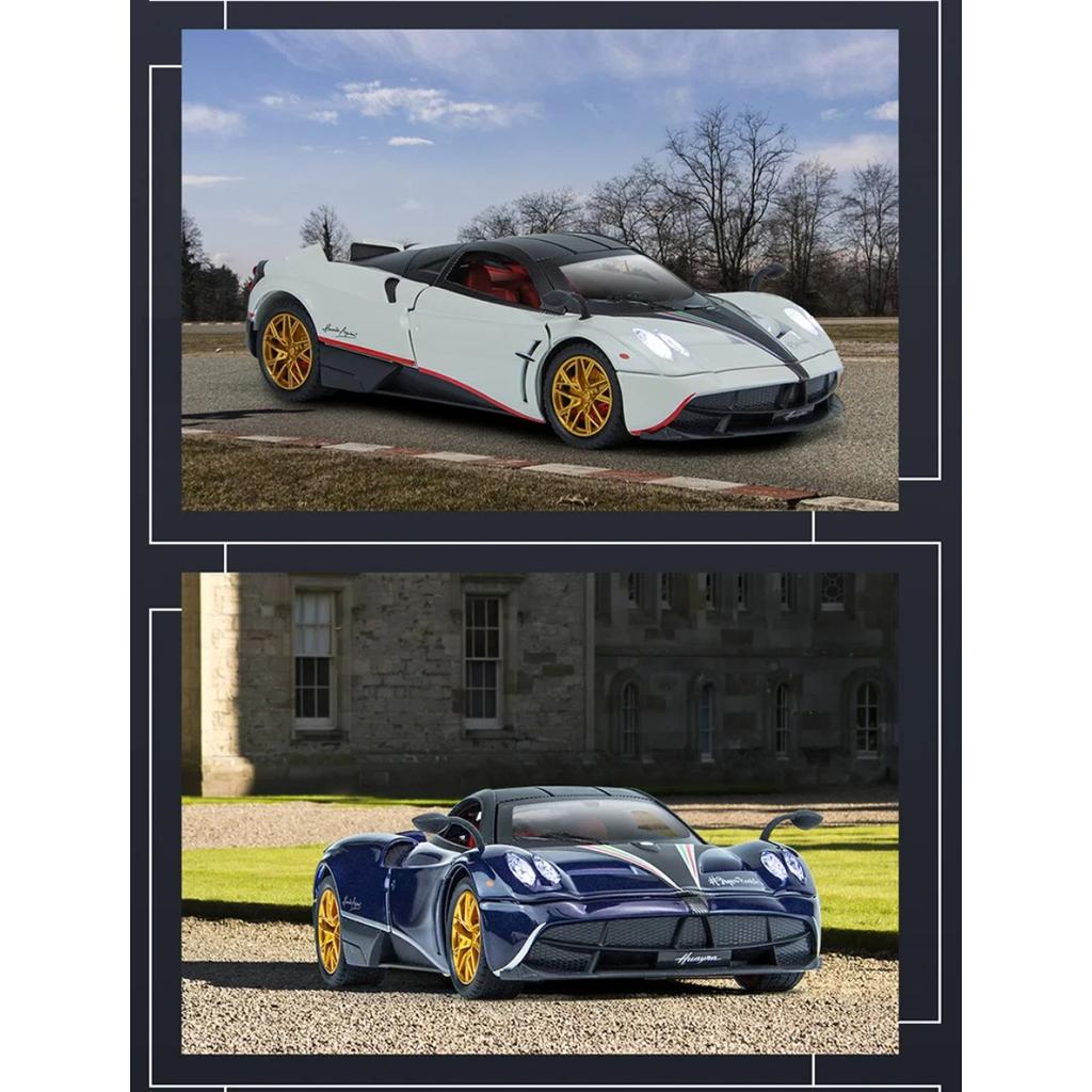1/24 Pagani Huayra Dinastia Supercar Alloy Car Die-casting Model Sound and Light Car Model Toy Collection Children Gift