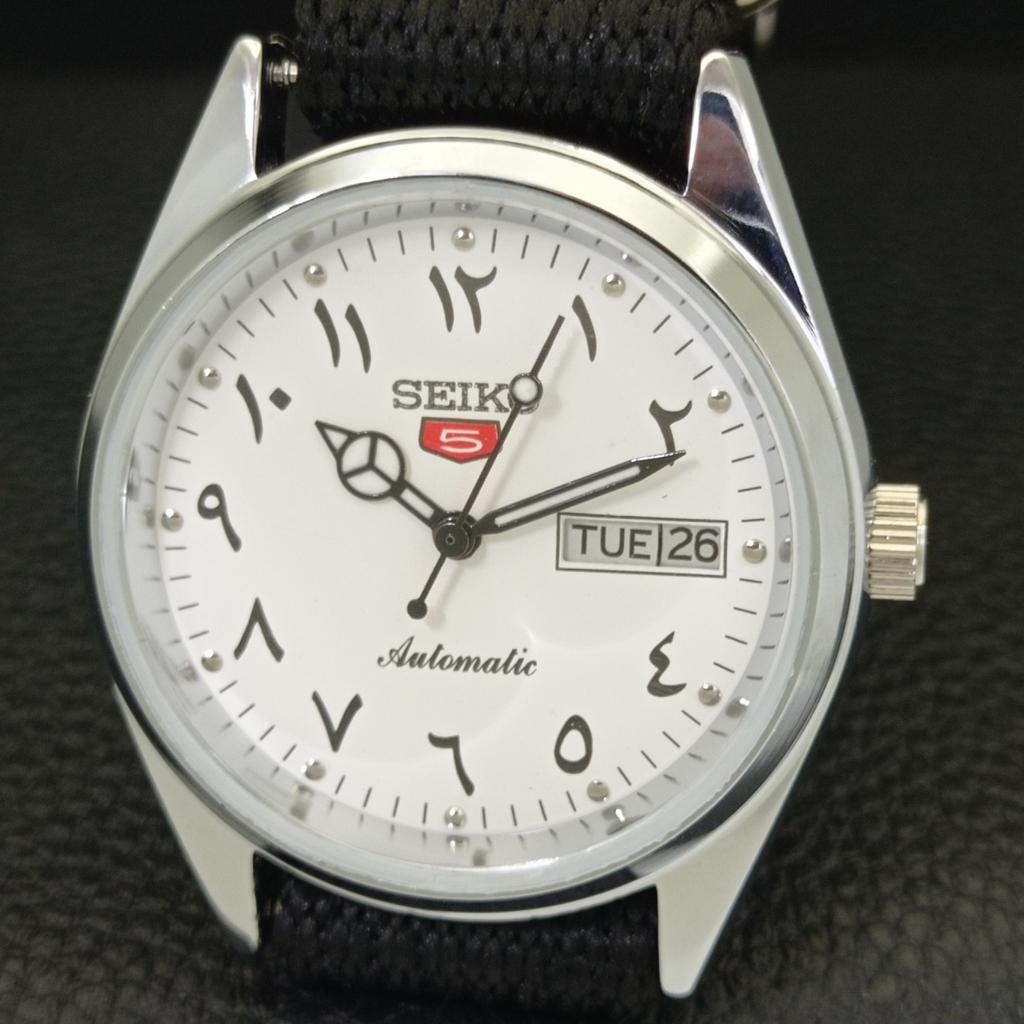REFURBISHED SEIKO 5 AUTOMATIC 6309A VINTAGE JAPAN MENS WHITE WATCH A441227-4 Sk-a441227