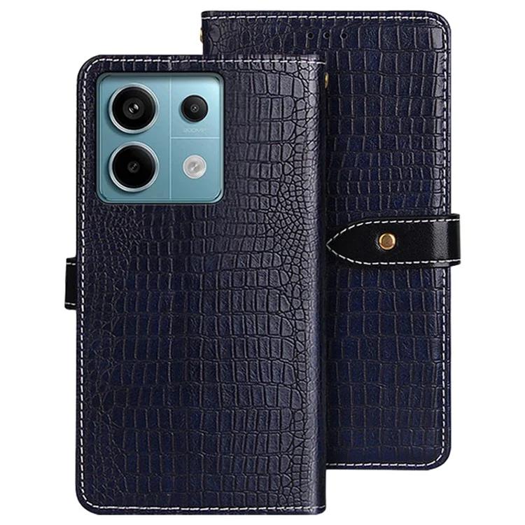 

For Xiaomi Redmi Note 13 Pro 5G / Poco X6 5G Case Leather Wallet Phone Cover with Crocodile Texture