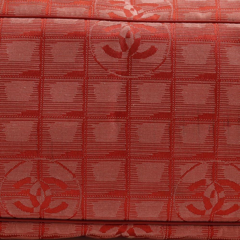 Chanel Tote TGM Tote Bag A15826 New Travel Line Red Nylon Canvas Women Used