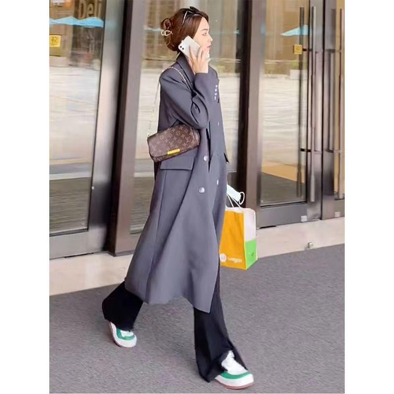 Abrigo Trench de Doble Botonadura de Gama Alta para Mujer de Largo Medio, Colección Primavera/Otoño 2025