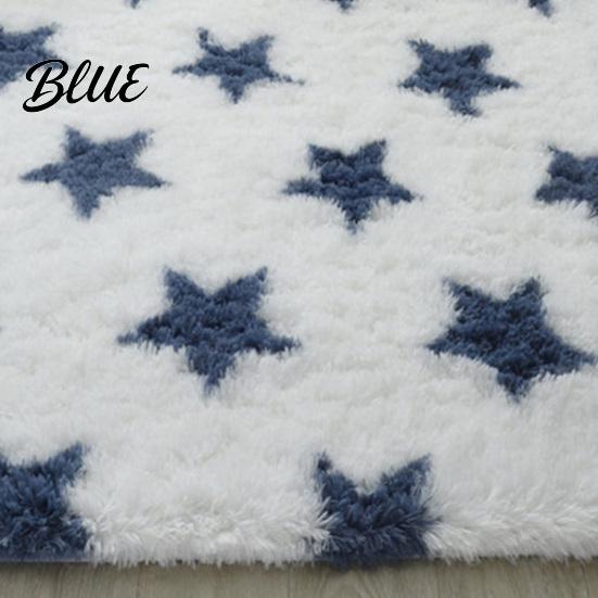 Soft Area Rug Floor Carpet Star Fluffy Tie-Dye Modern Long Plush Non-slip Machine Washable Living