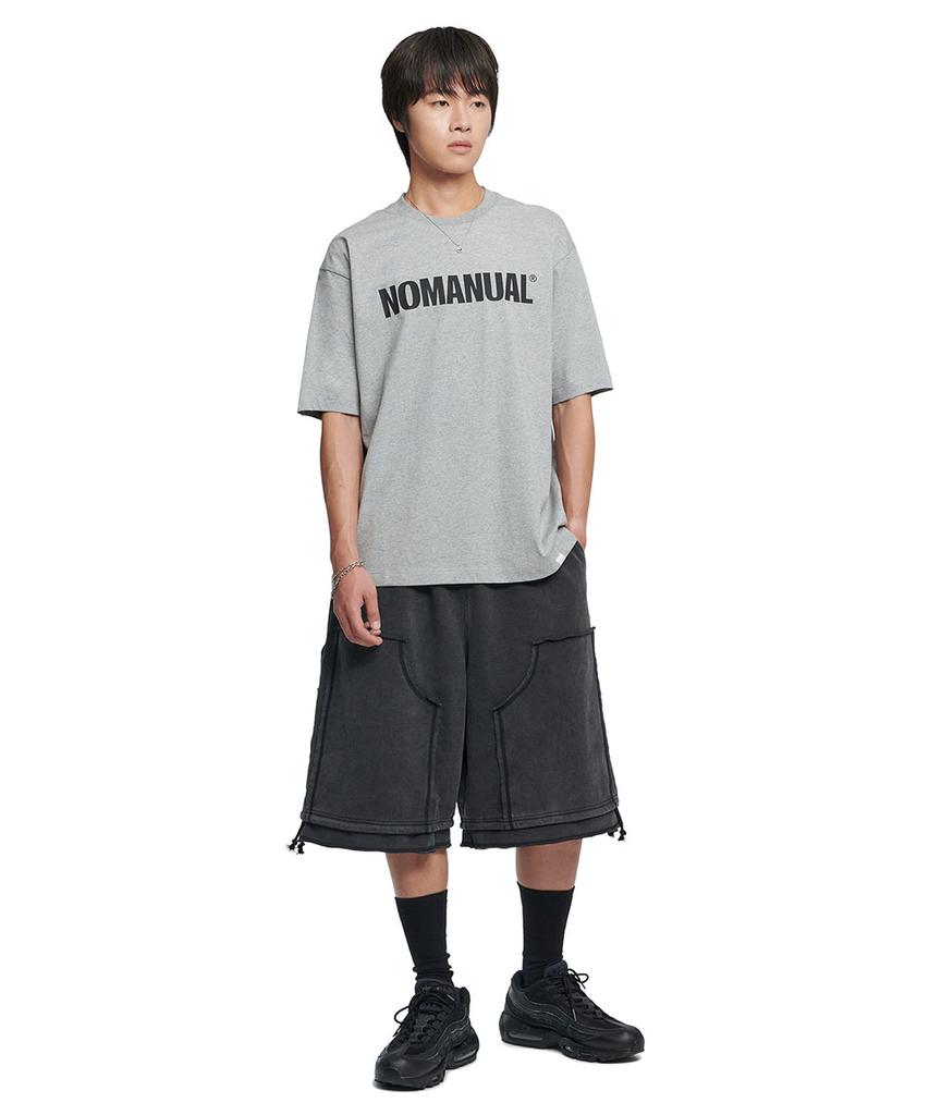 Nomaenyueol Nm Text Logo T-Shirt - Melange
