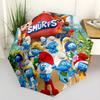 Smurfs Adventure Outdoor Automatic Umbrella with 8-Rib Durable Plastic & Iron Durable Everyday Carry Umbrella Outdoor Accessory