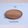 ZISIZ Vintage Acacia Wood Round Serving Plate