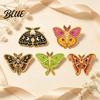 Vintage Insect Jewelry Enamel Moth Brooch Cartoon Alloy Lapel Pin Men Artistic Badge Women Accessories for Suit Dress Coat Scarf Retro Clothing