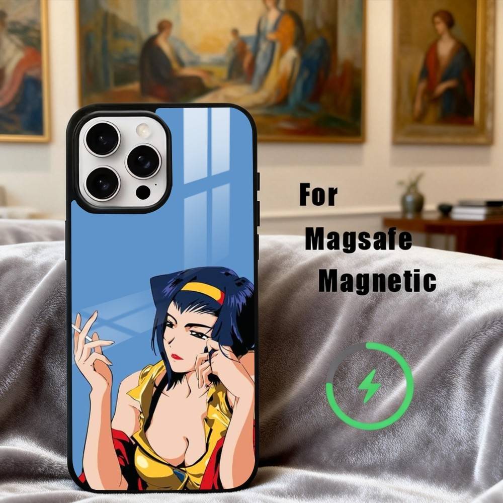 

A-Anime C-Cowboy-Y B-Bebop-P Phone Case For iPhone17,16,15,14,13,12,11 Plus,For Magnetic Wireless Charge Cover iPhone14PRO