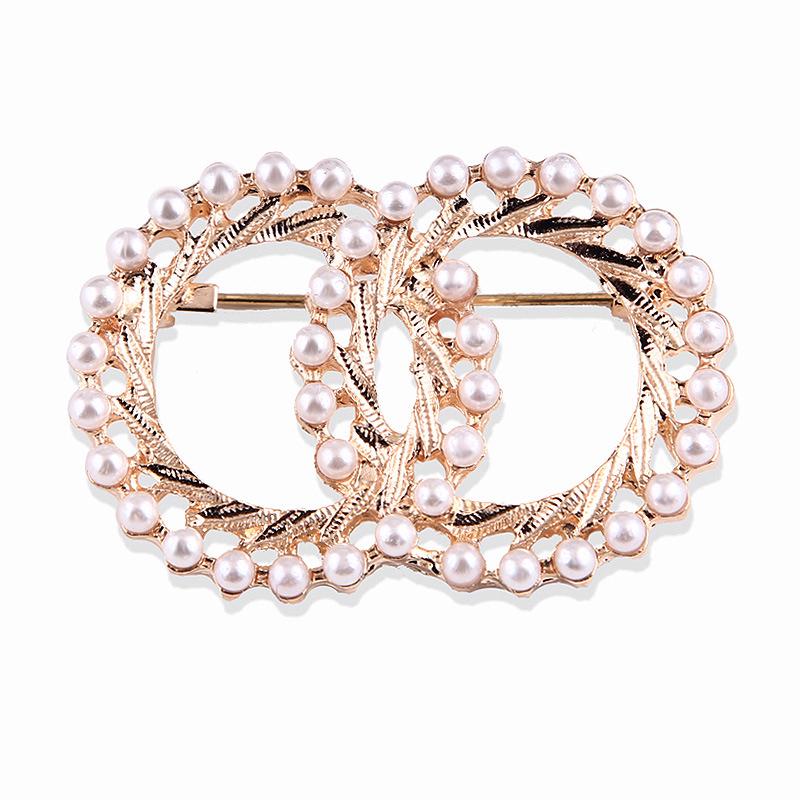 Lanhao Hot-Selling Pearl Swan Rhinestone Flower Brooch - Japanese & Korean Fashion Accessories for Women