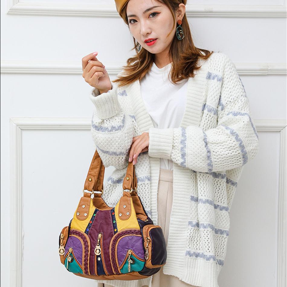 Leather Casual Crossbody Bags for Women 2024 Ladies Luxury Designer Tote Handbag Top-Handle High Quality Shoulder Bag