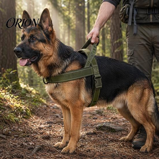 Easy On Off Dog Harness No-Pull with Handle, Adjustable Reflective Harness, Heavy-Duty No-fuss Padded Nylon for Medium Large Dogs Walking Training