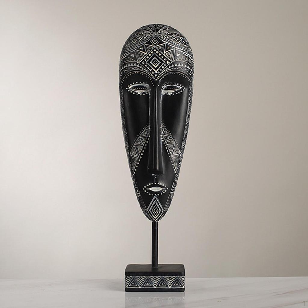 Afrikansk Skulptur Bordsdekoration Handskulpterad Samlarobjekt Retro Abstrakt Konst Staty Skrivbord