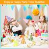 Pastel Birthday Party Hats For Kids Glitter Powder Rainbow Cone Kids Hats Pastel Rainbow Themed Paper Ha-Ts