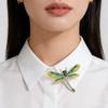 Fashion Alloy Enamel Dragonfly Brooch High-End Versatile Rhinestone Animal Brooch Women'S Clothing Corsage Jewelry Accessory