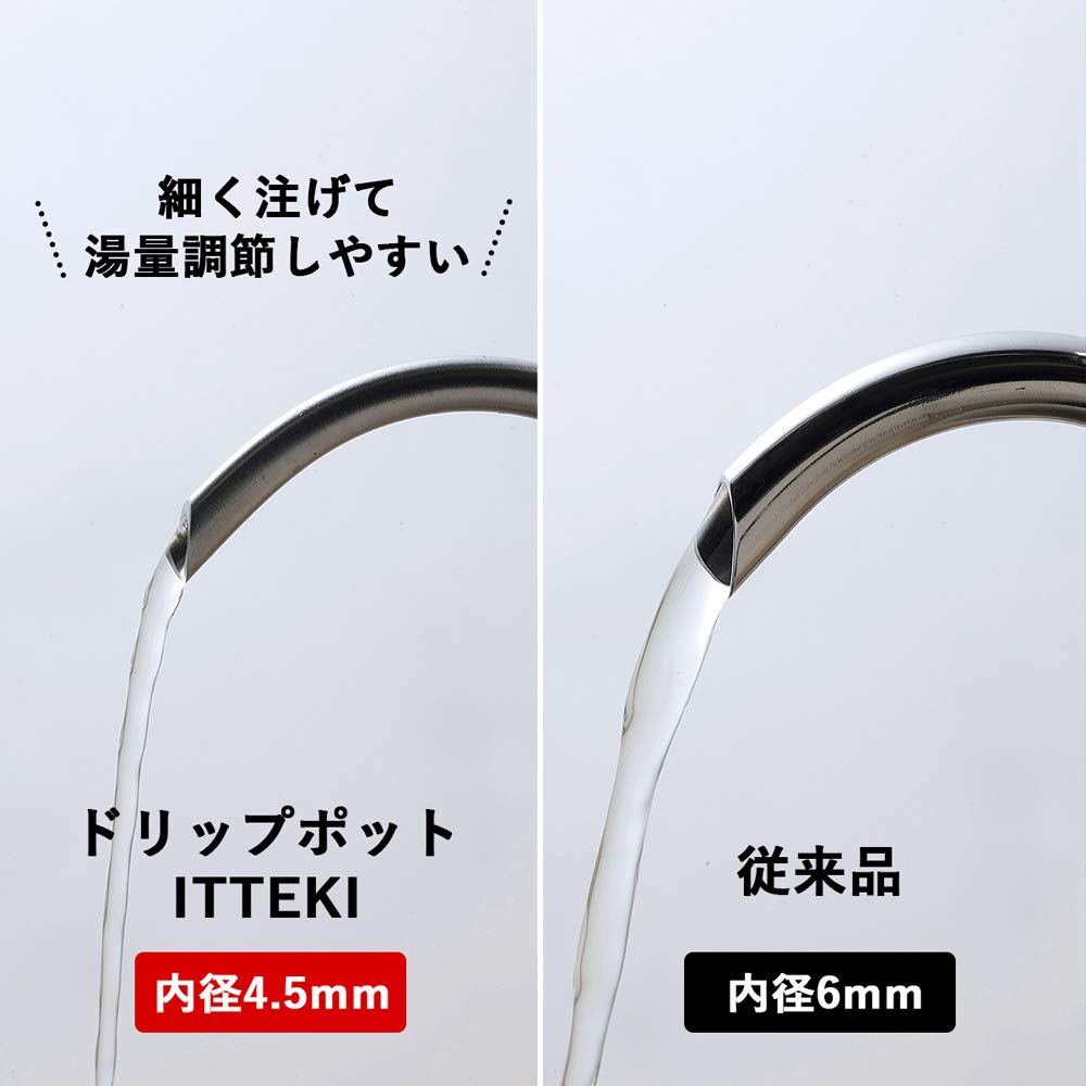 KOGU ITTEKI Kawa Wykonana w Kompatybilna z Kuchenką Indukcyjną i Bezpośrednim Wąskim Dziobkiem dla Łatwego Pokrywki Czajnik ze Stali Nierdzewnej z Drewnianym Produktem Doskonały